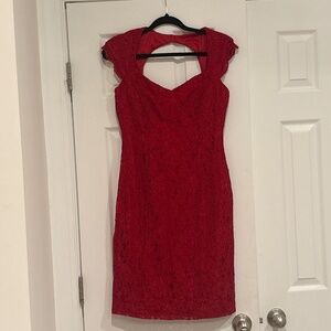 Lauren Ralph Lauren Red Lace Dress